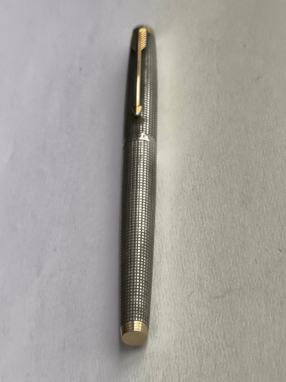 parker vulpen zilver sterling met goud kroontje, Verzenden, Zo goed als nieuw, Vulpen, Parker