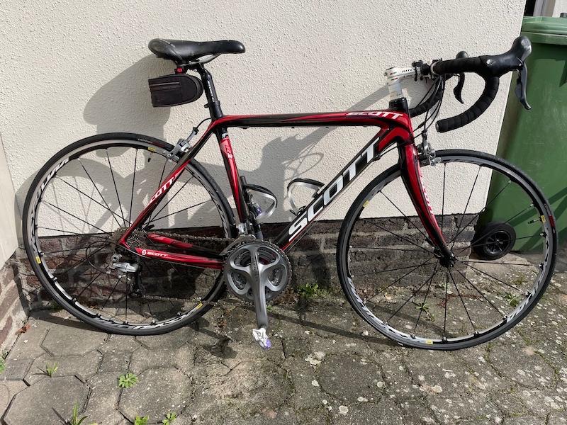 Scott Addict Racefiets, Fietsen en Brommers, Fietsen | Racefietsen, Gebruikt, Carbon, Meer dan 20 versnellingen, 53 tot 57 cm