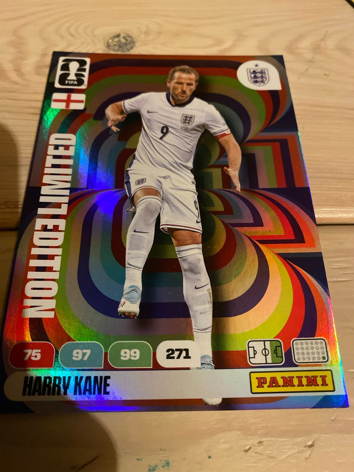 Harry Kane Limited Edition XL Spelerskaart Panini, Ophalen of Verzenden, Zo goed als nieuw, Buitenlandse clubs, Spelerskaart