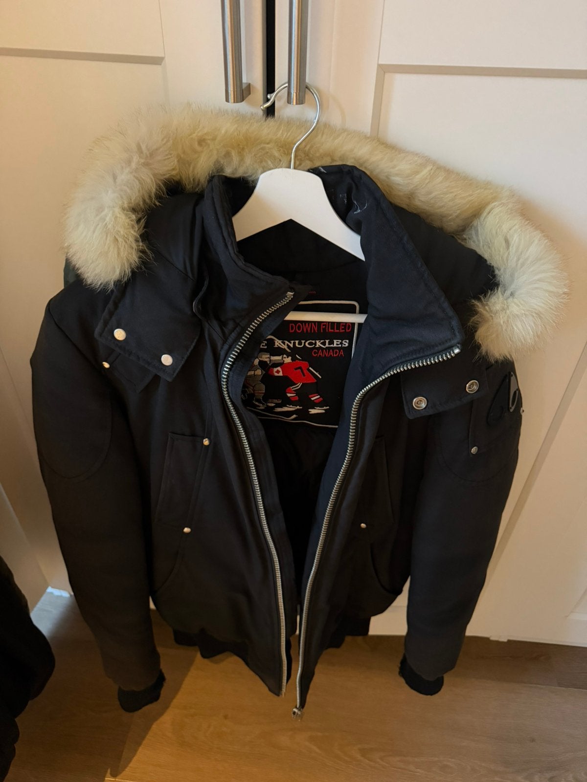 Moose knuckles winterjas heren, Ophalen, Zo goed als nieuw, Zwart