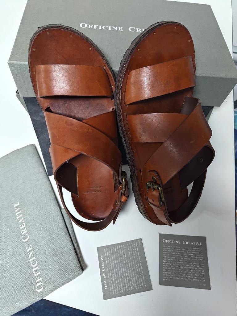 Officine Creative kontraire 005 leren sandalen bijna nieuw, Sandalen, Bruin, Ophalen of Verzenden, Zo goed als nieuw