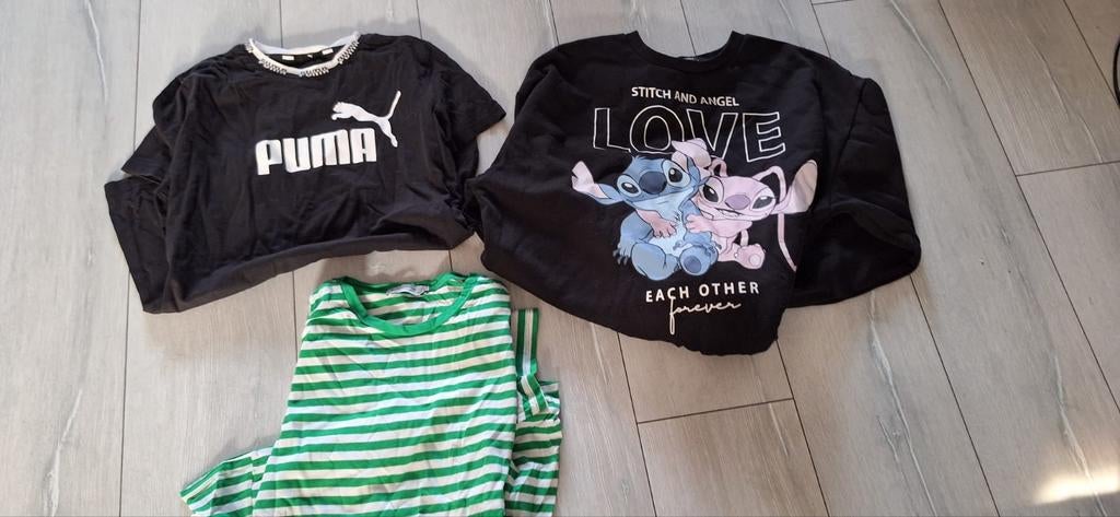 Pakket van 6 T-shirts en tops, diverse merken en maten, Zwart, Ophalen of Verzenden, Zonder mouw, Maat 34 (XS) of kleiner