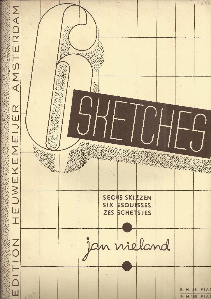 B26 bladmuziek 6 sketches voor 4 handen ( piano ), Gebruikt, Klassiek, Ophalen of Verzenden, Artiest of Componist