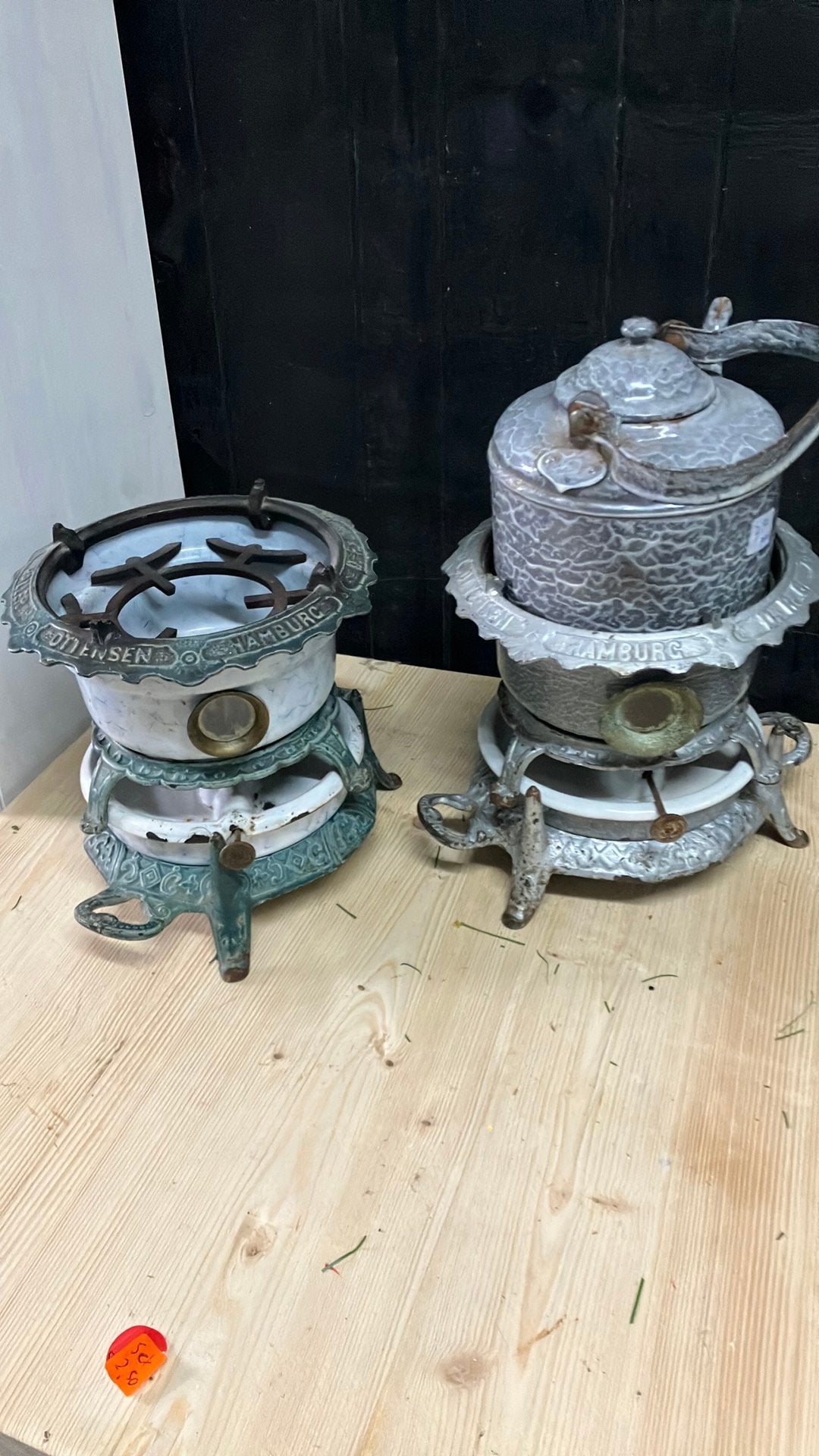 Gietijzer petroleumstel haller 17,50 per stuk, Antiek en Kunst, Ophalen of Verzenden