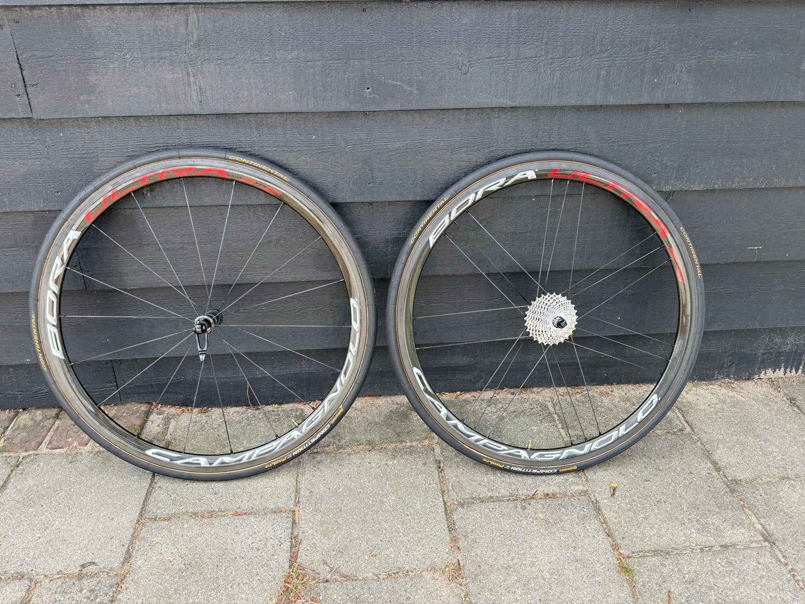 Campagnolo Bora Carbon Wielset - Racefiets Wielen, Wiel, Gebruikt, Ophalen of Verzenden, Racefiets