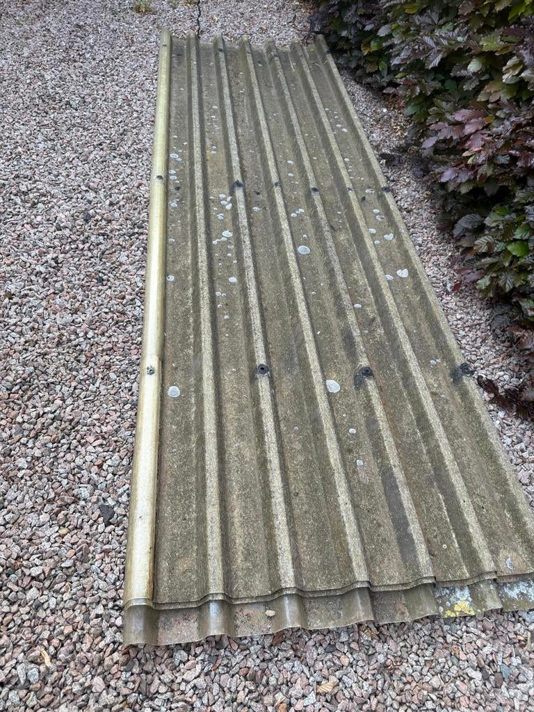Transparante polyester golfplaten (gebruikt), Doe-het-zelf en Verbouw, Dakpannen en Dakbedekking, Ophalen, Kunststof, Gebruikt