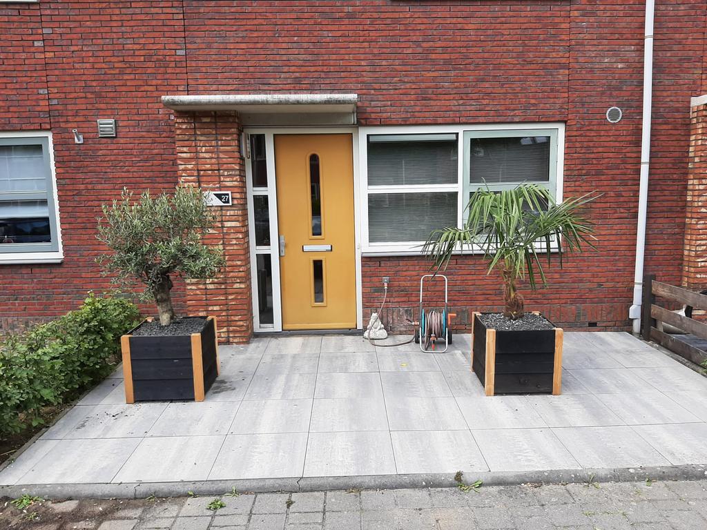 Houten bloembakken naar keuze, Gebruikt, Minder dan 60 cm, Vierkant, Ophalen of Verzenden