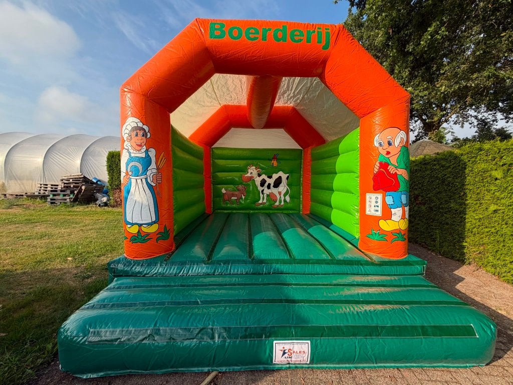 Springkussen boerderij met overkapping te koop, Ophalen, Nieuw