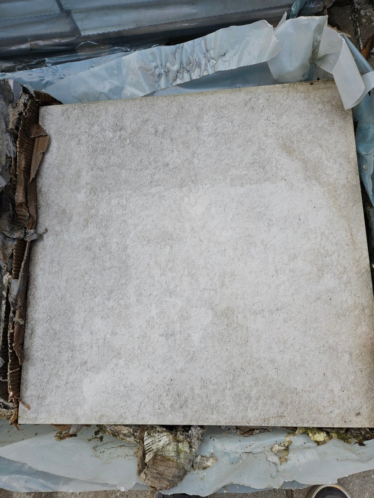 Keramiek 60x60x3 full body grey creme, Tuin en Terras, Ophalen, Nieuw, Keramiek, Terrastegels