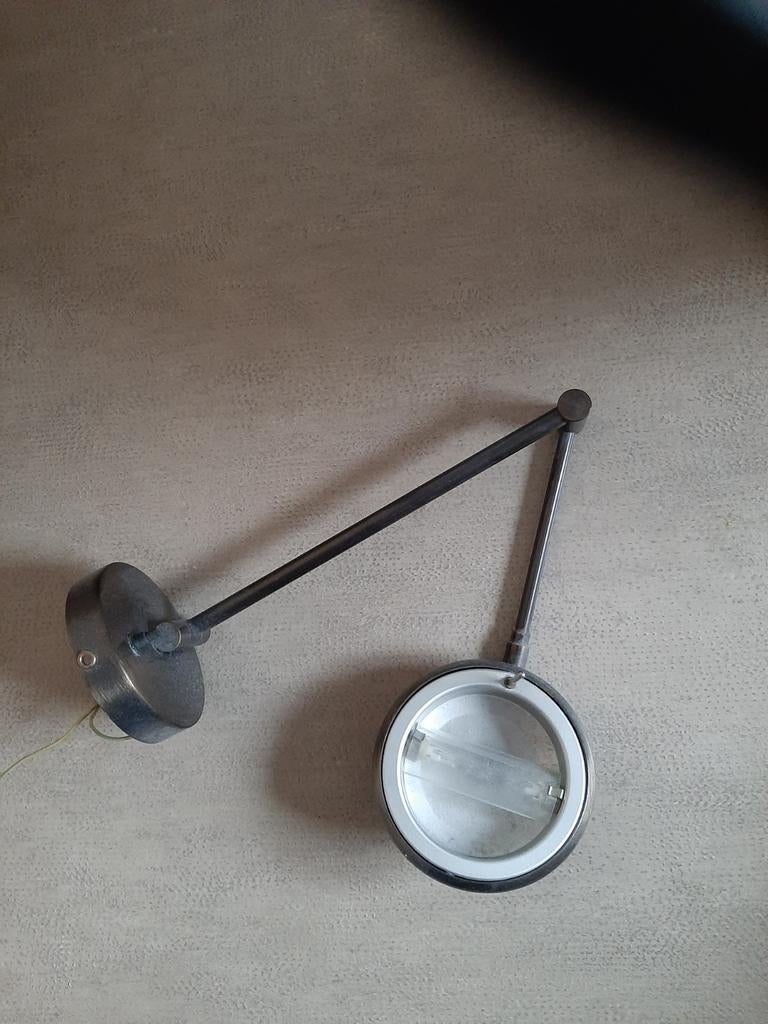 Mooie retro wand leeslamp - verstelbaar en stijlvol, Huis en Inrichting, Lampen | Wandlampen, Ophalen of Verzenden, Gebruikt, Metaal