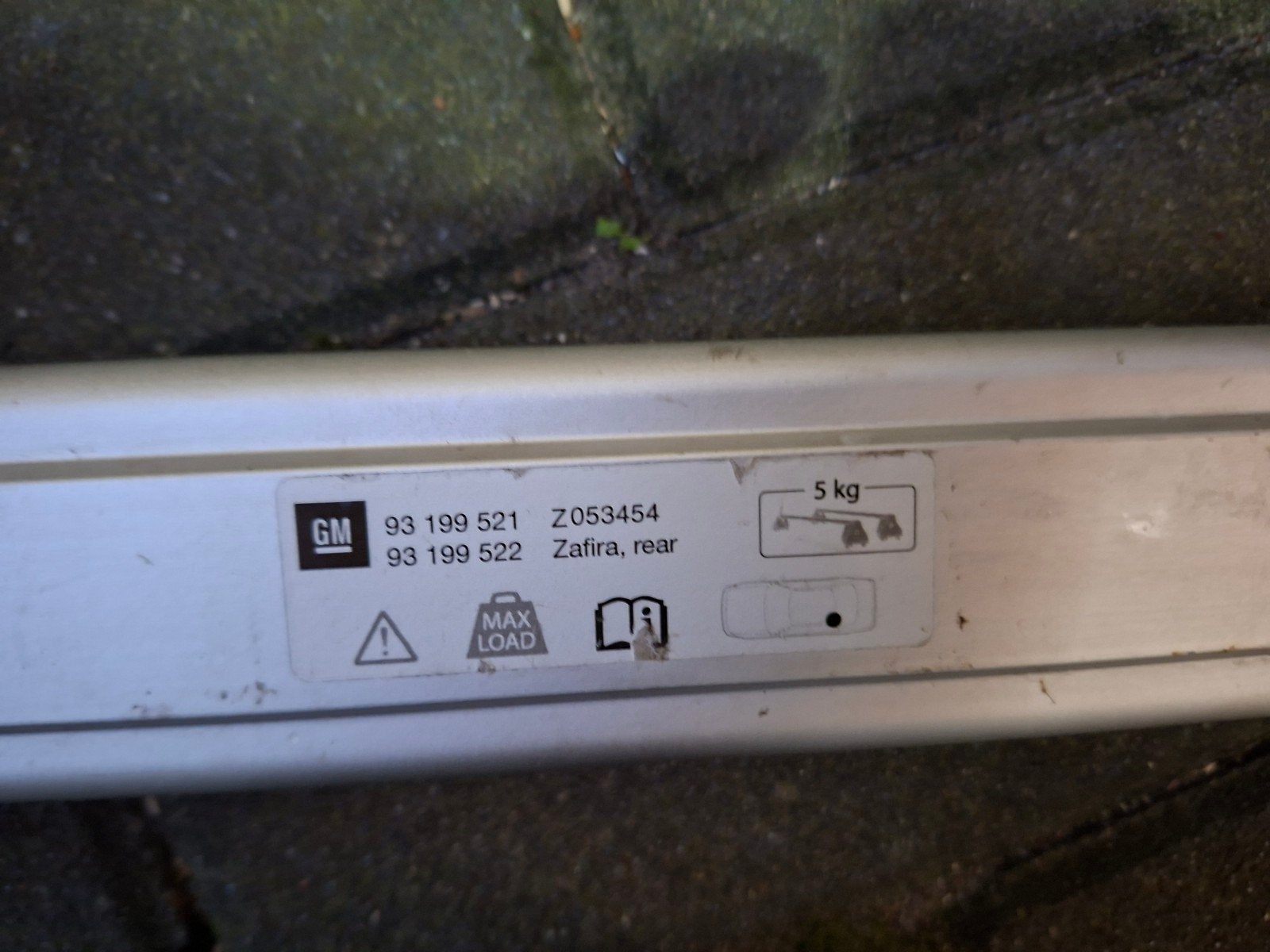 Foto 4 van Opel Zafira B dakdragers orgineel