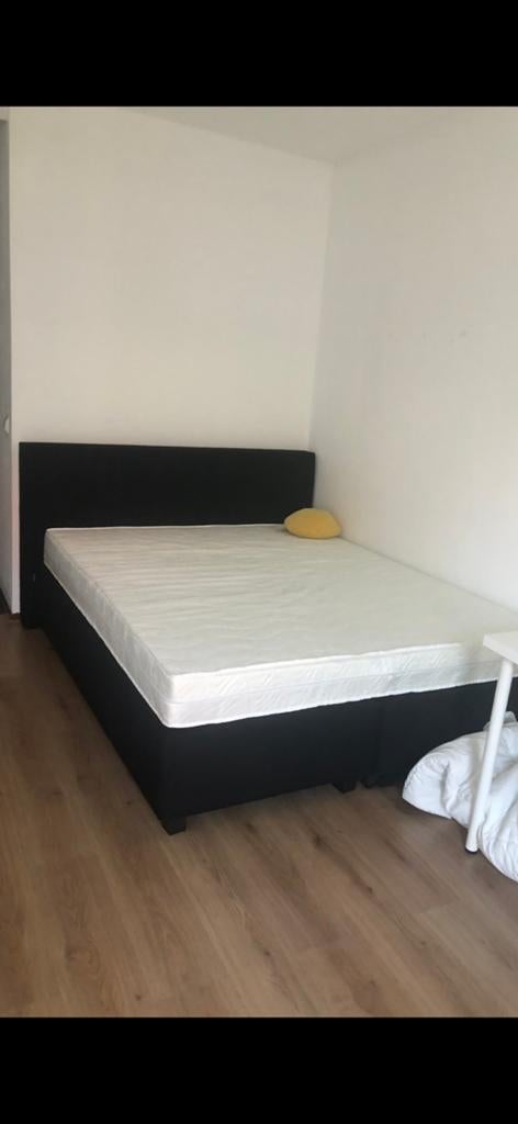 boxspring bed 160x200, Ophalen, Tweepersoons, Hout, 160 cm