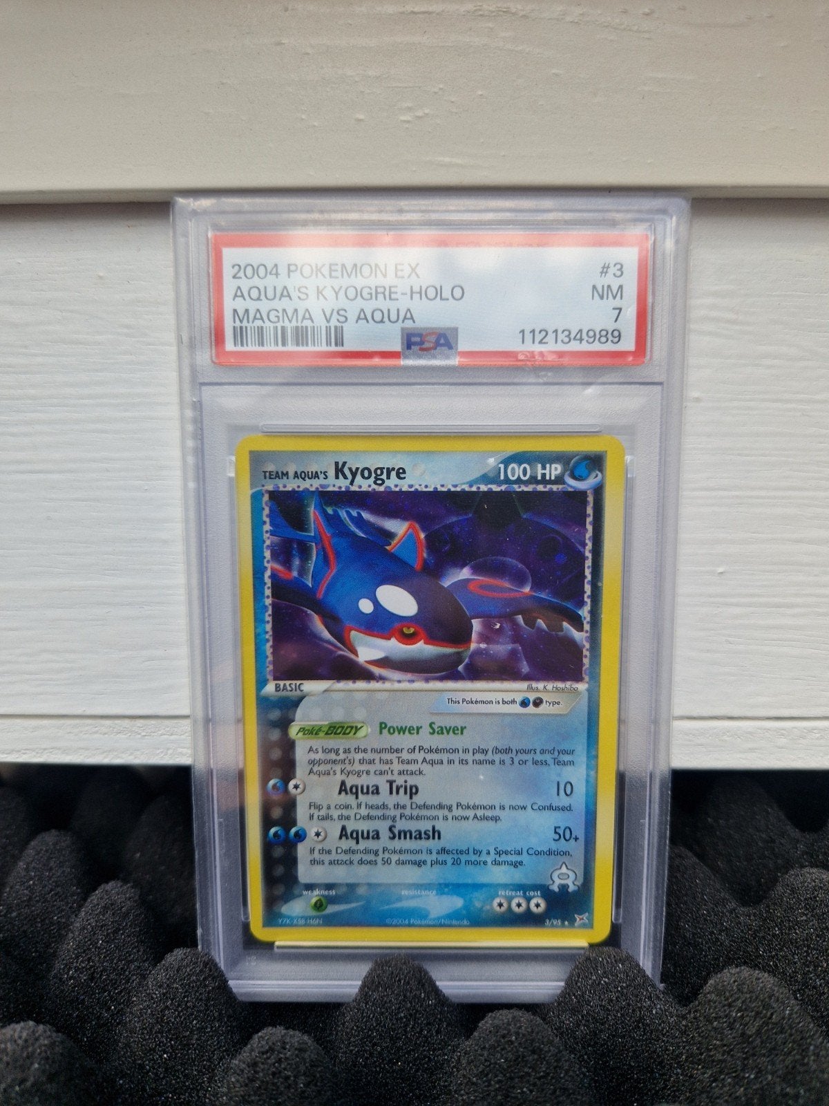 Kyogre Holo 2004 Pokemon EX Magma vs Aqua PSA 7, Ophalen of Verzenden
