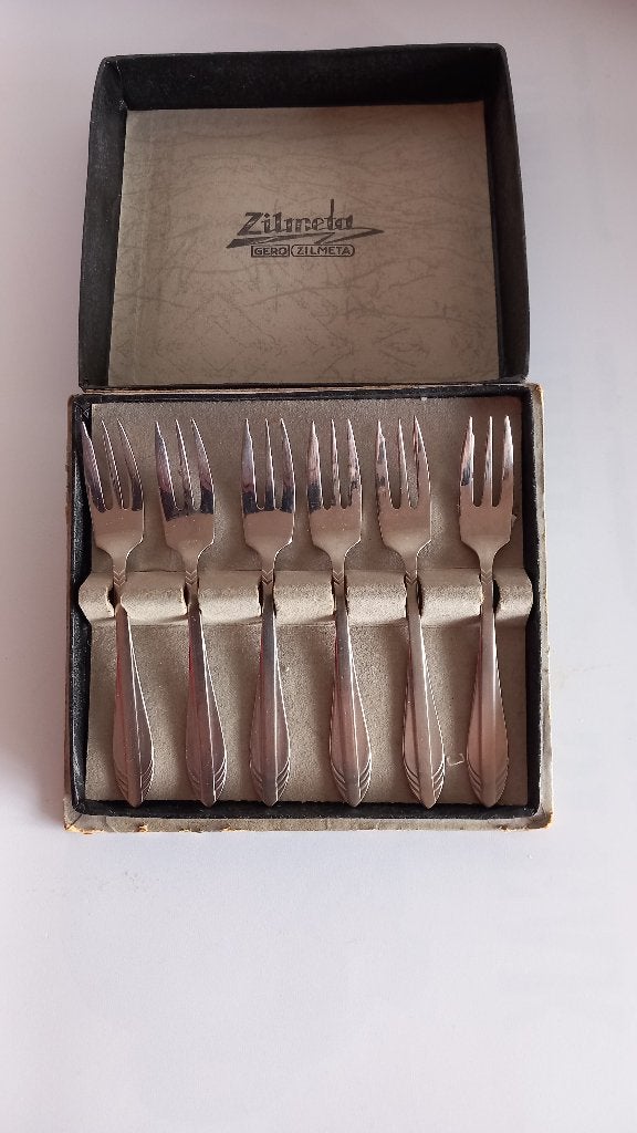 6 Gero Zilmeta Gebaksvorkjes incl. originele doosje, Ophalen of Verzenden