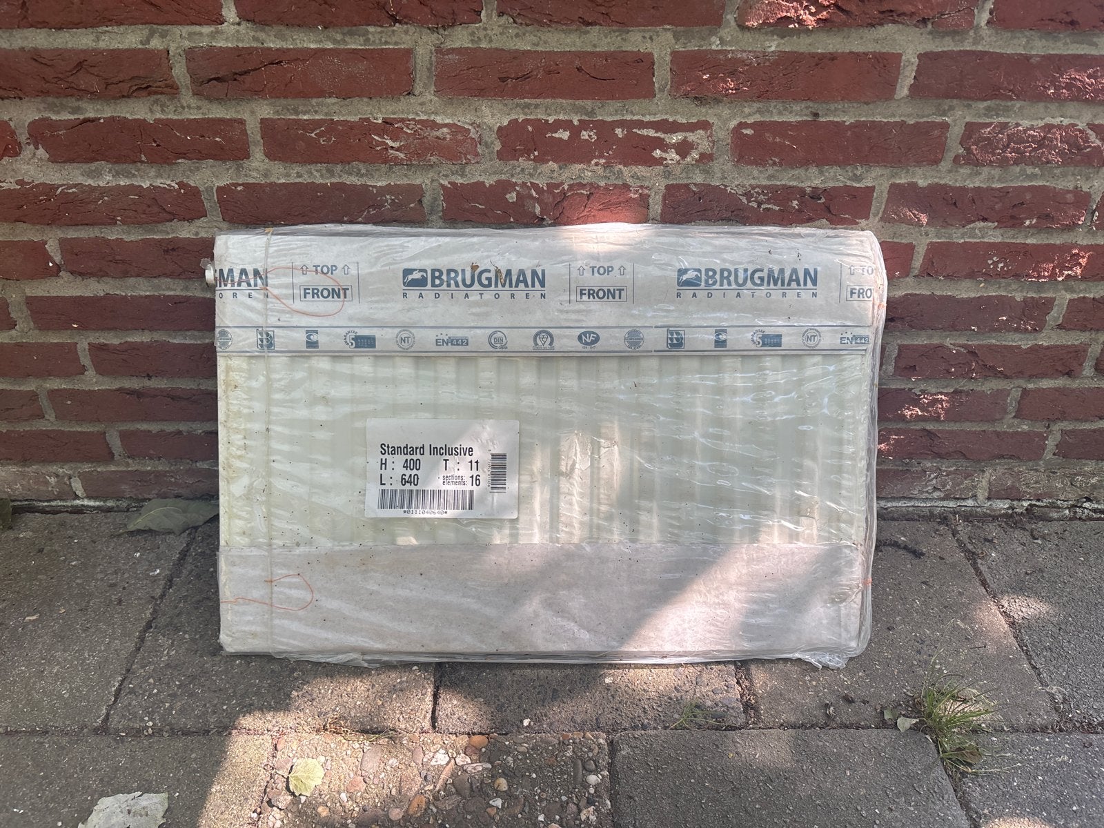 Nieuwe Brugman Radiator - Wit, 400x640mm, Ophalen, 30 tot 80 cm, Radiator, Nieuw