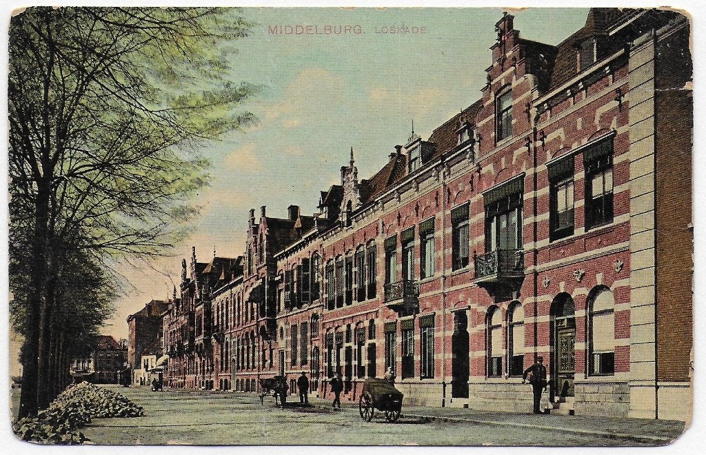 Middelburg Loskade Gelopen Oude Ansichtkaart ( B4151), Ophalen of Verzenden, 1960 tot 1980, Gelopen, Zeeland