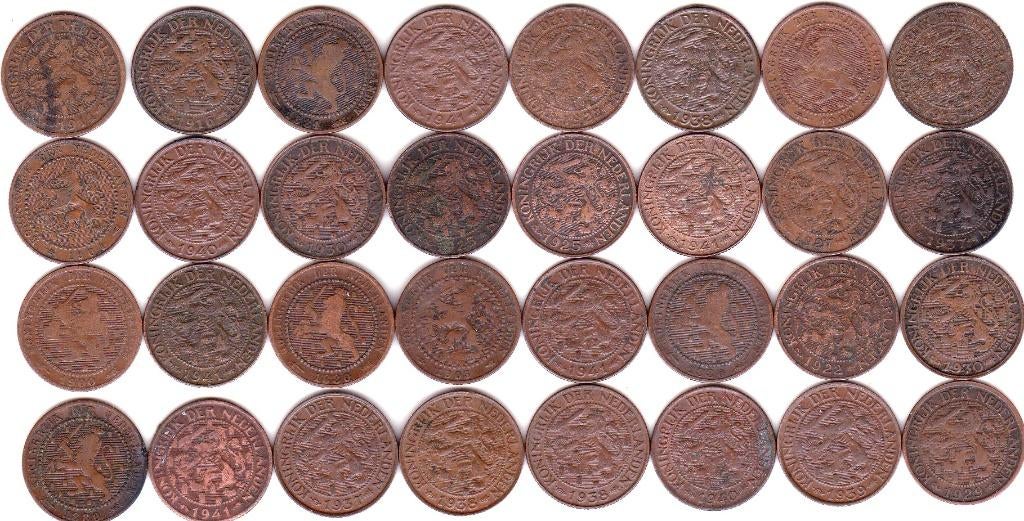 NEDERLANDSCHE CENTEN  DIVERSE JAREN  32 STUKS 188O - 1941, Ophalen of Verzenden, Vóór koninkrijk