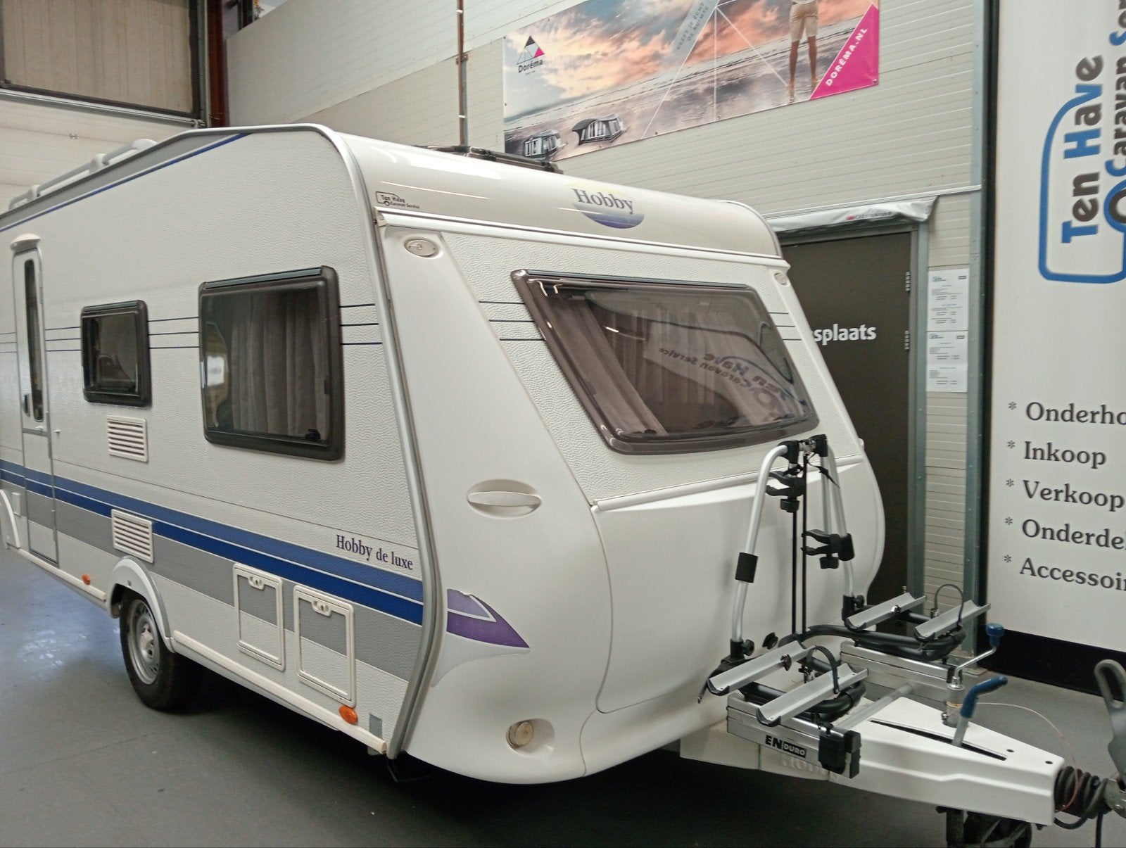 Hobby De Luxe 440 SF incl. Dorema voortent leuke caravan !, Hobby, Bedrijf, Tot en met 4, 1000 - 1250 kg