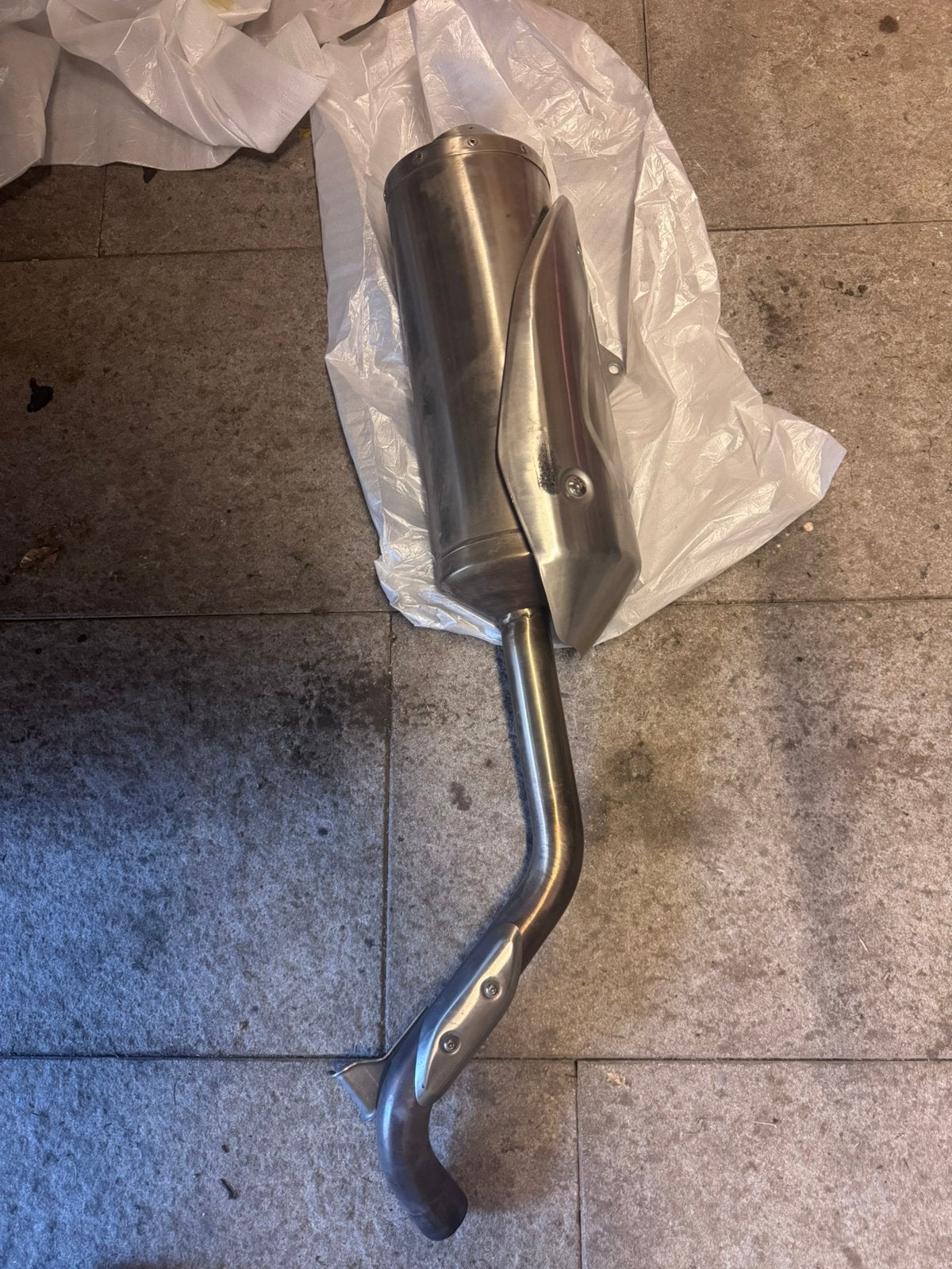 Gebruikte orginele uitlaat Triumph 1050 uit 2012 gen 1, Motoren, Ophalen of Verzenden, Gebruikt