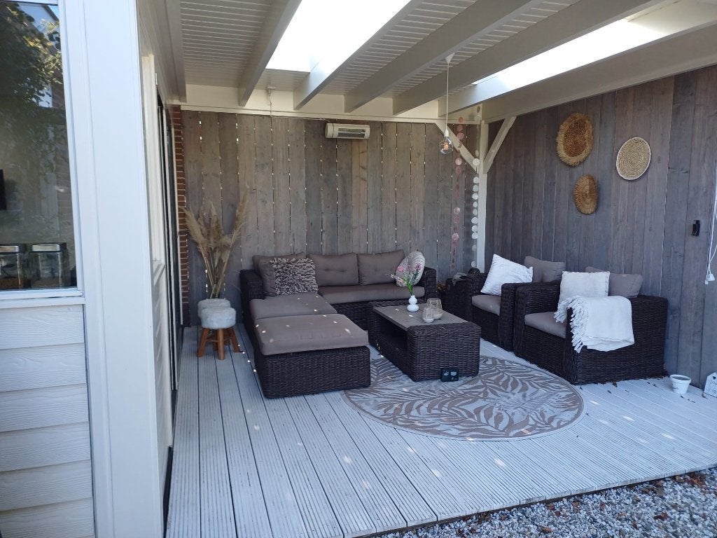 Loungeset, Ophalen, 5 zitplaatsen, Gebruikt, Rotan