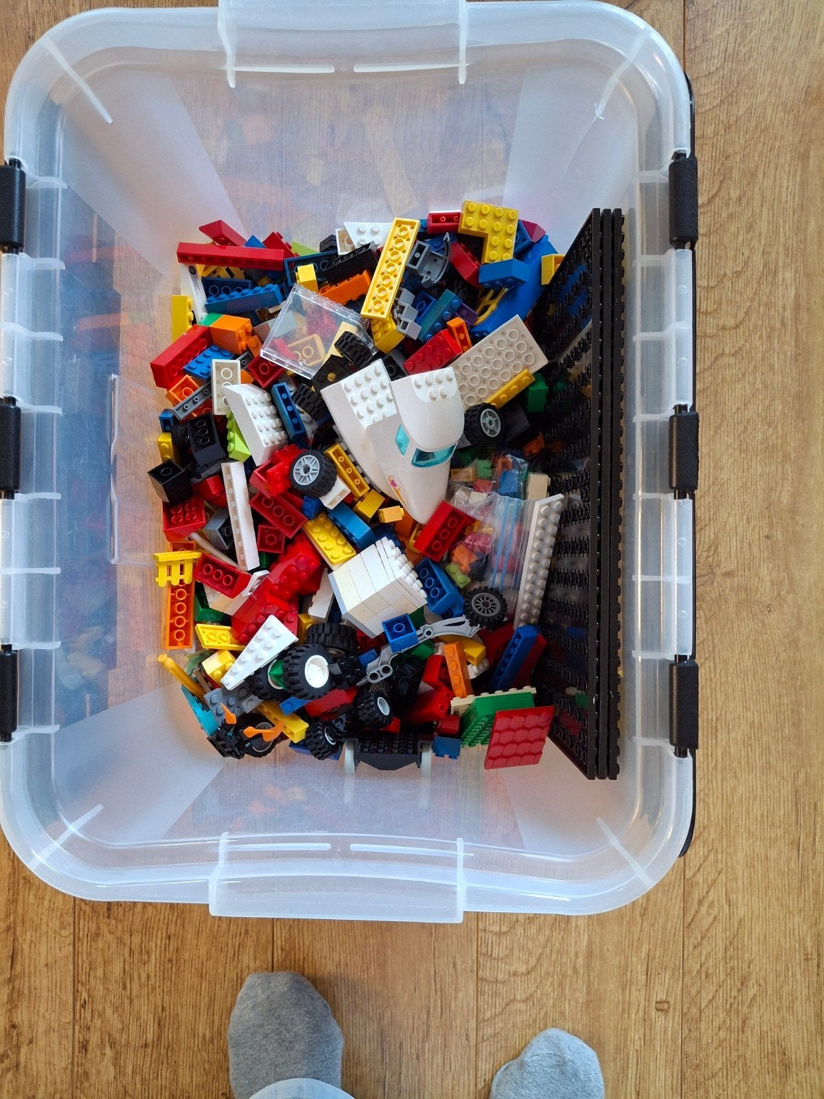 Grote doos met diverse Lego bouwstenen, Ophalen, Gebruikt