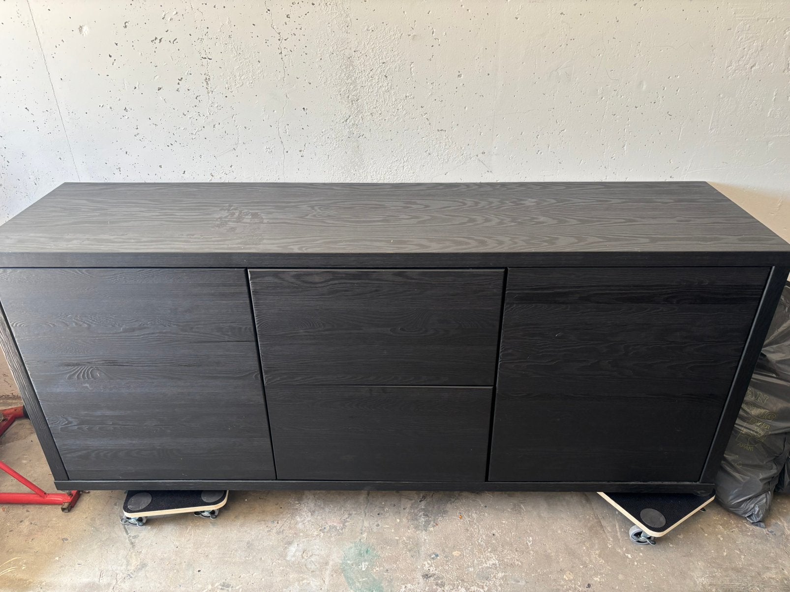 Zwart dressoir, Ophalen, Gebruikt, Met deur(en), 150 tot 200 cm