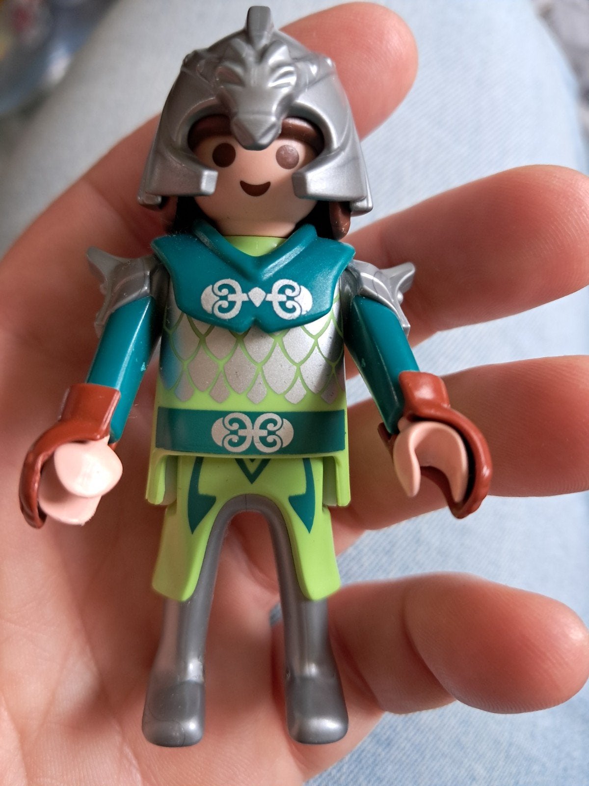 Playmobil ridder met helm en wapenuitrusting, Kinderen en Baby's, Ophalen of Verzenden, Zo goed als nieuw