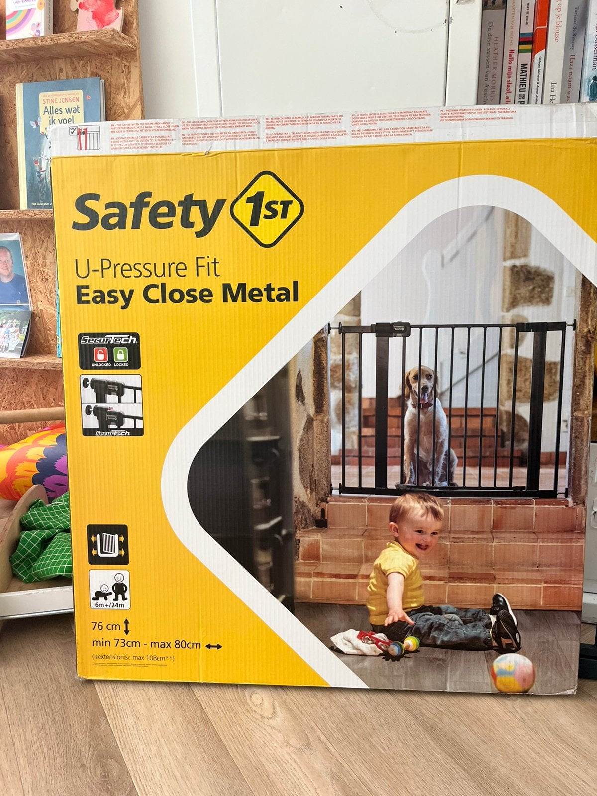Safety 1st traphekje met uitbreiding - donkergrijs, Ophalen, Gebruikt, Aluminium, Klemhekje
