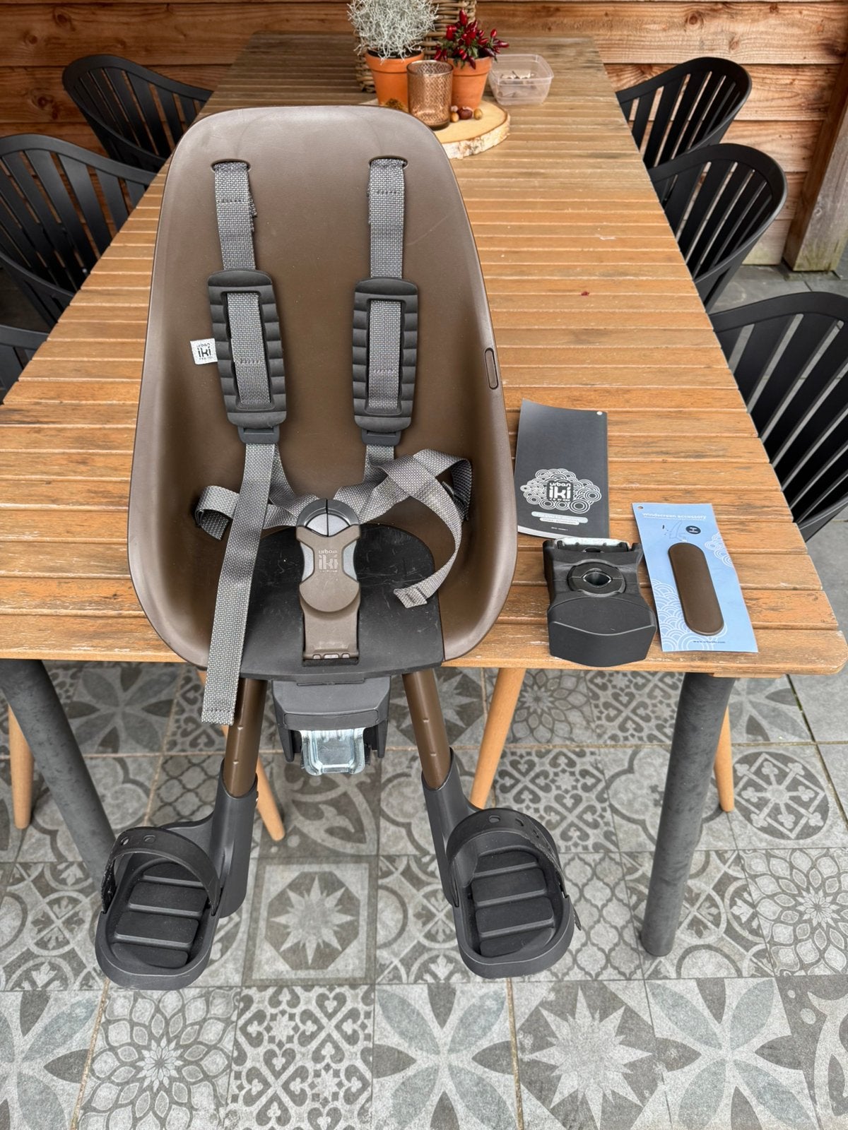 Urban Iki fietsstoeltje voorzitje bruin, Fietsen en Brommers, Fietsaccessoires | Fietsstoeltjes, Ophalen, Voorzitje, 0 t/m 13 kg