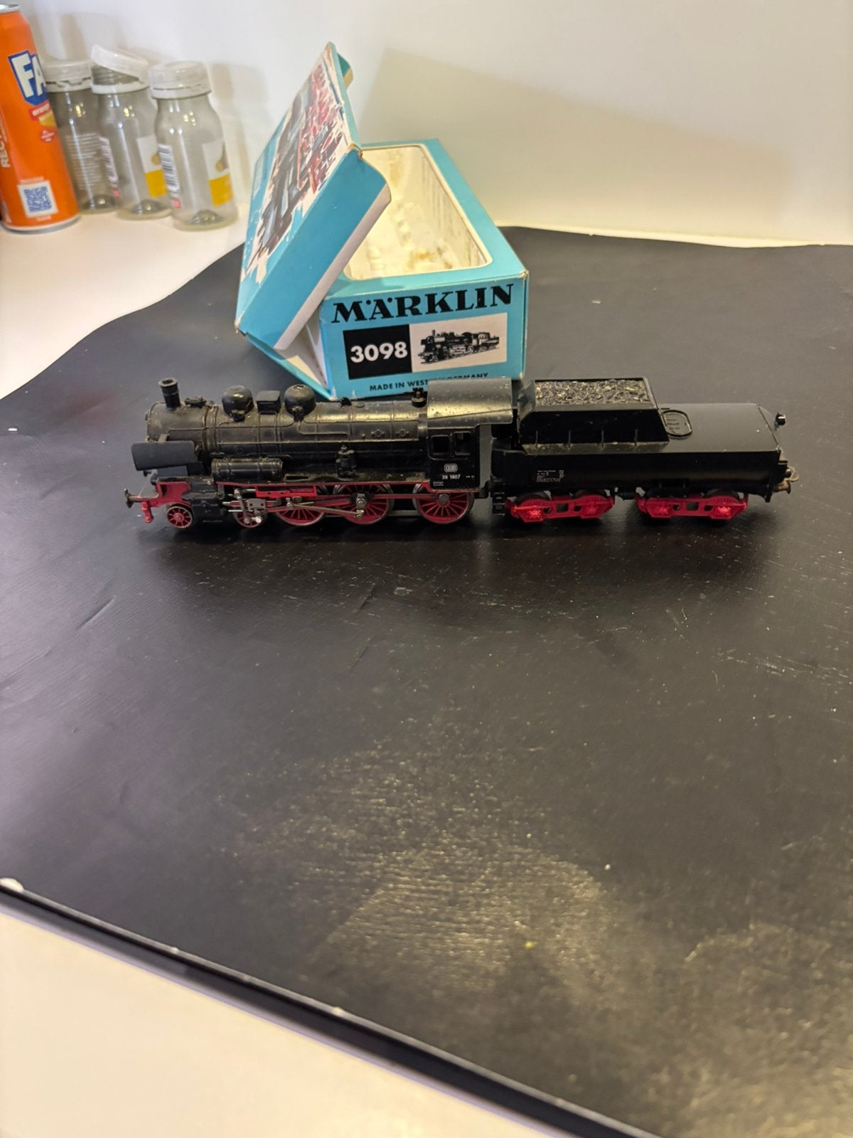 Märklin 3098 Stoomlocomotief 38 1807 van de DB #3642, Wisselstroom, Gebruikt, Locomotief, Ophalen of Verzenden