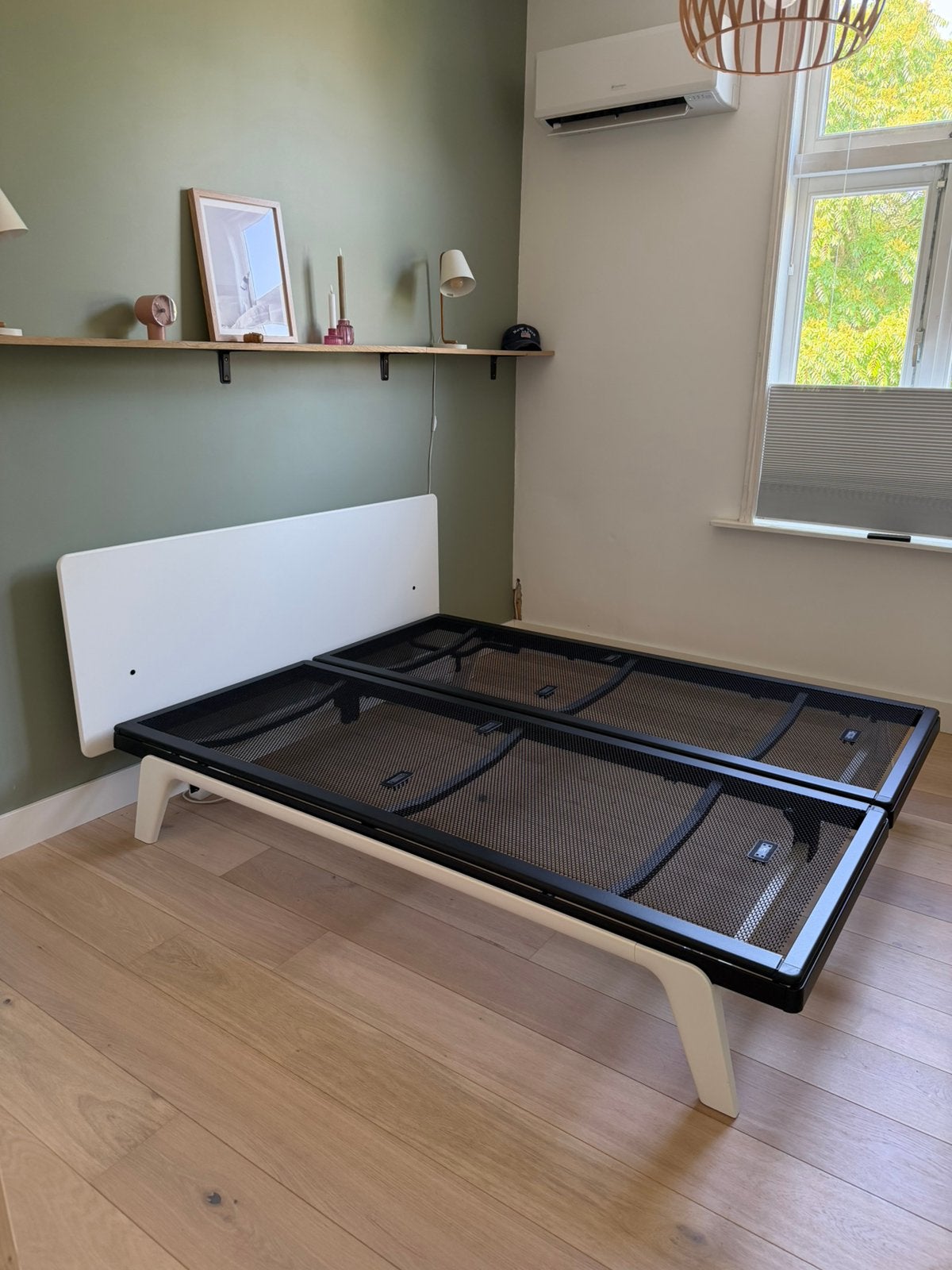 Auping Original 160x200 Pure White - incl matrassen, Huis en Inrichting, Slaapkamer | Bedden, Ophalen, Wit, Tweepersoons, Zo goed als nieuw