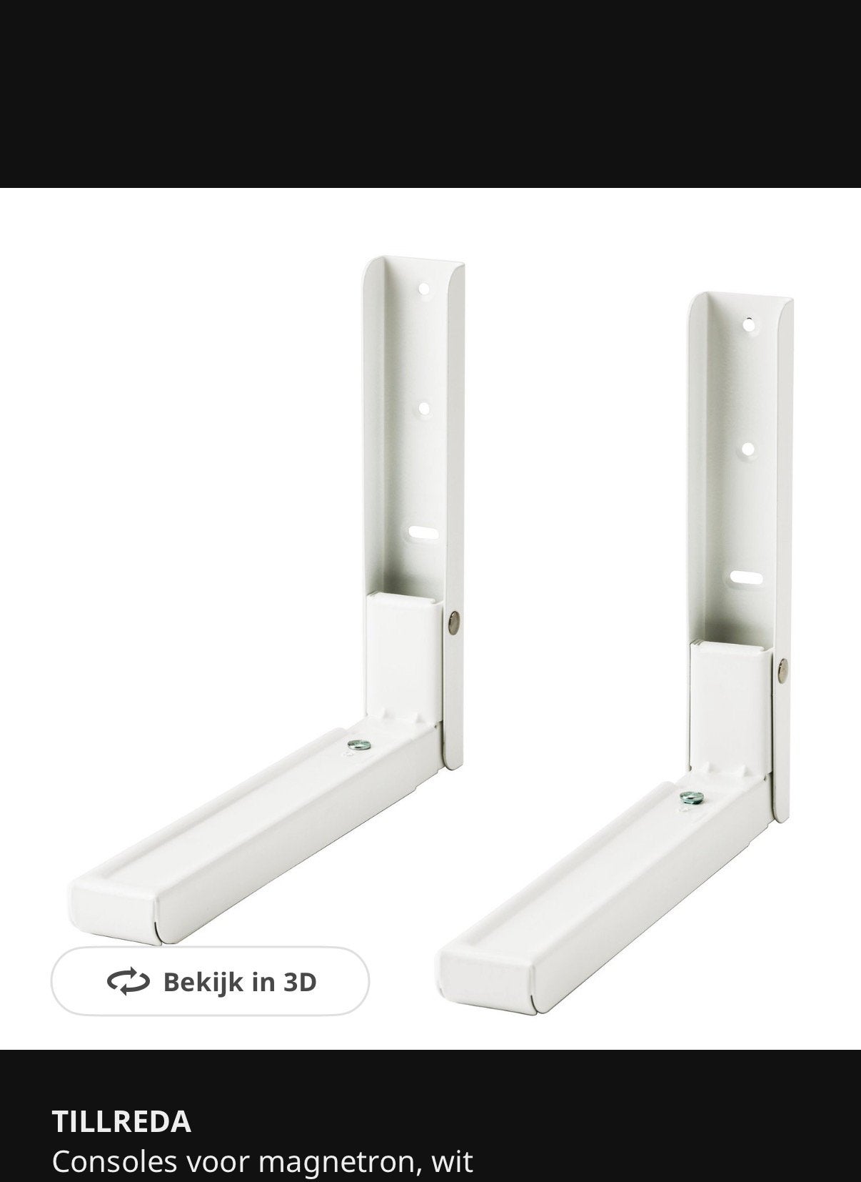 IKEA Tillreda plankdrager voor magnetron/oven, Ophalen of Verzenden, Minder dan 180 cm, Palen