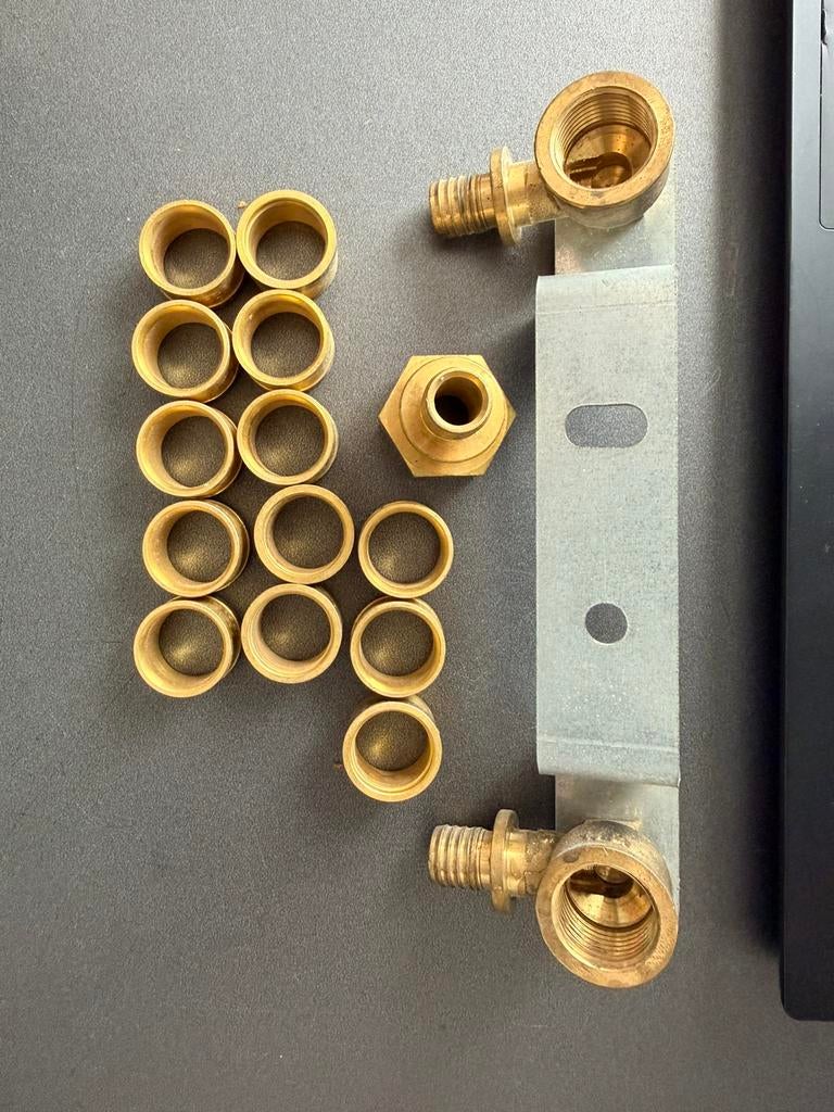 Tece muurplaat, puntststuk en huls 16, Doe-het-zelf en Verbouw, Geisers en Boilers, Minder dan 20 liter, Boiler, Ophalen of Verzenden