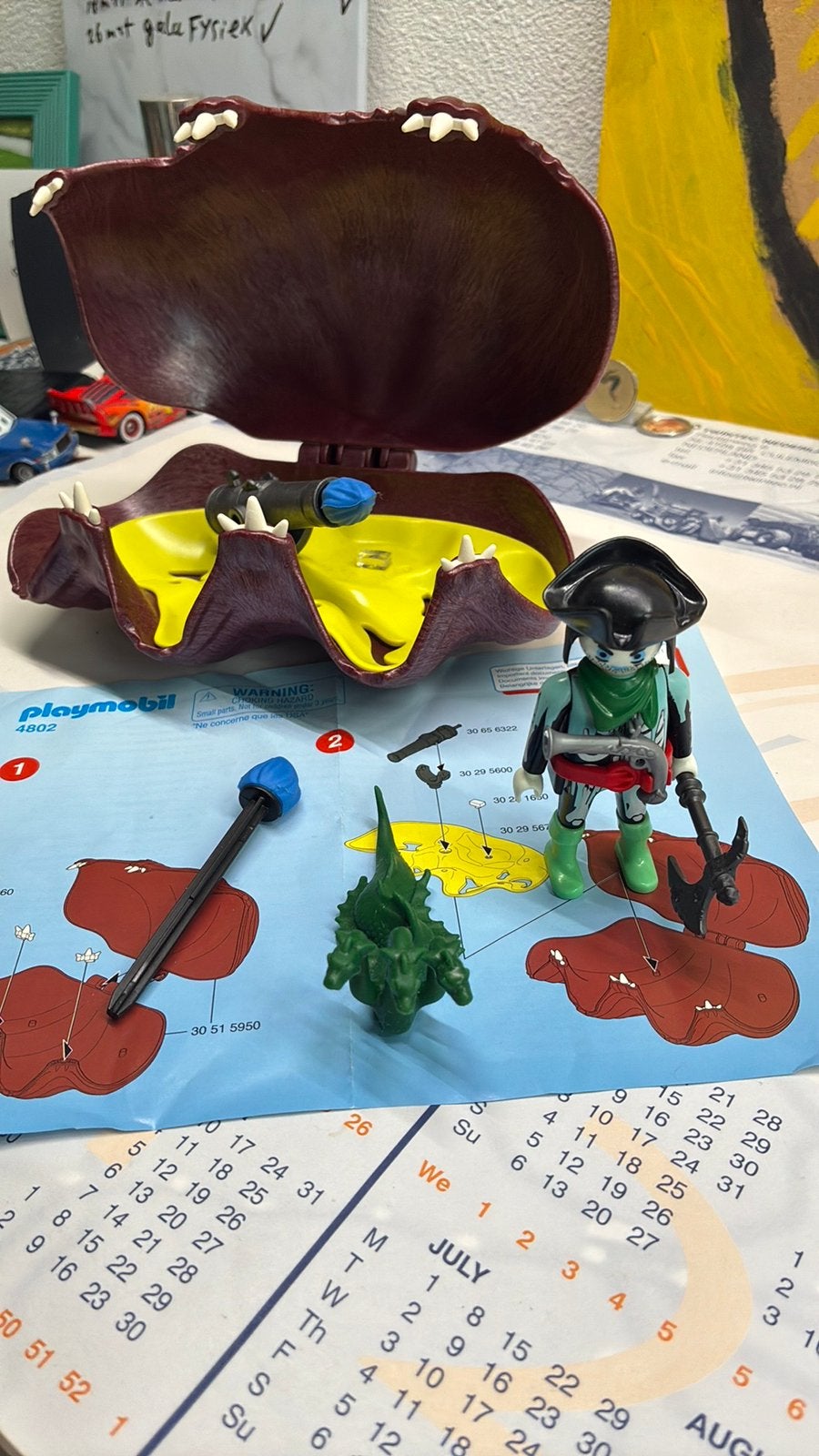 Playmobil piraten schelp met kanon 4802, Ophalen of Verzenden, Zo goed als nieuw