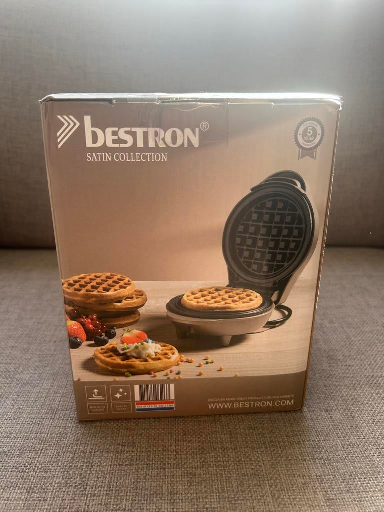 Bestron Compact Mini Wafelijzer - Snel, Antiaanbak, Nieuw, Ophalen of Verzenden, Nieuw