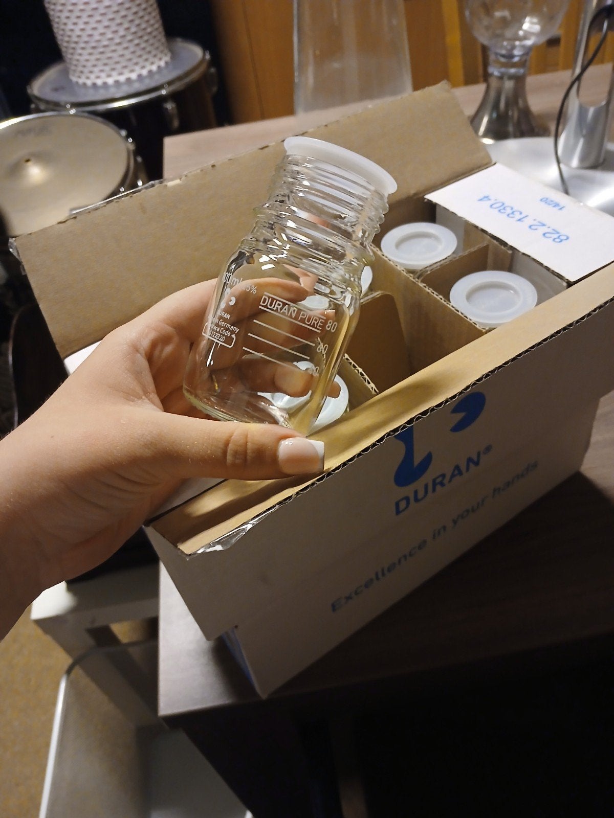 Duran Pure 80 glazen potjes 100ml met deksel (10 stuks), Huis en Inrichting, Glas, Nieuw, Ophalen of Verzenden, Voorraadpot