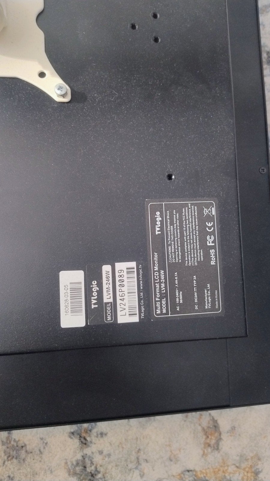 TVLogic LVM-246W Multi Format LCD Monitor, Overige merken, Gebruikt, 50 Hz, LCD