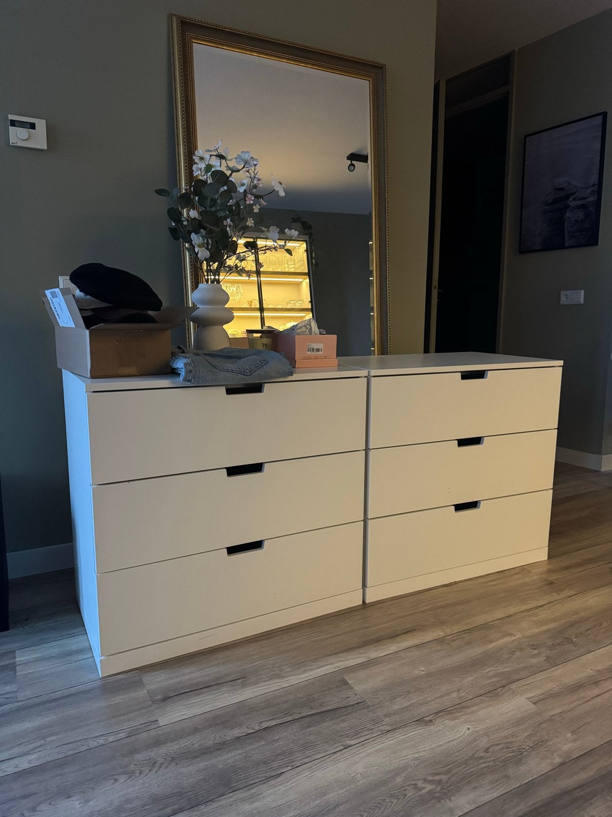 2 stuks - IKEA NORDLI Ladekast 3 laden, wit, 80x192 cm, Ophalen, Gebruikt, 50 tot 100 cm, 3 of 4 laden