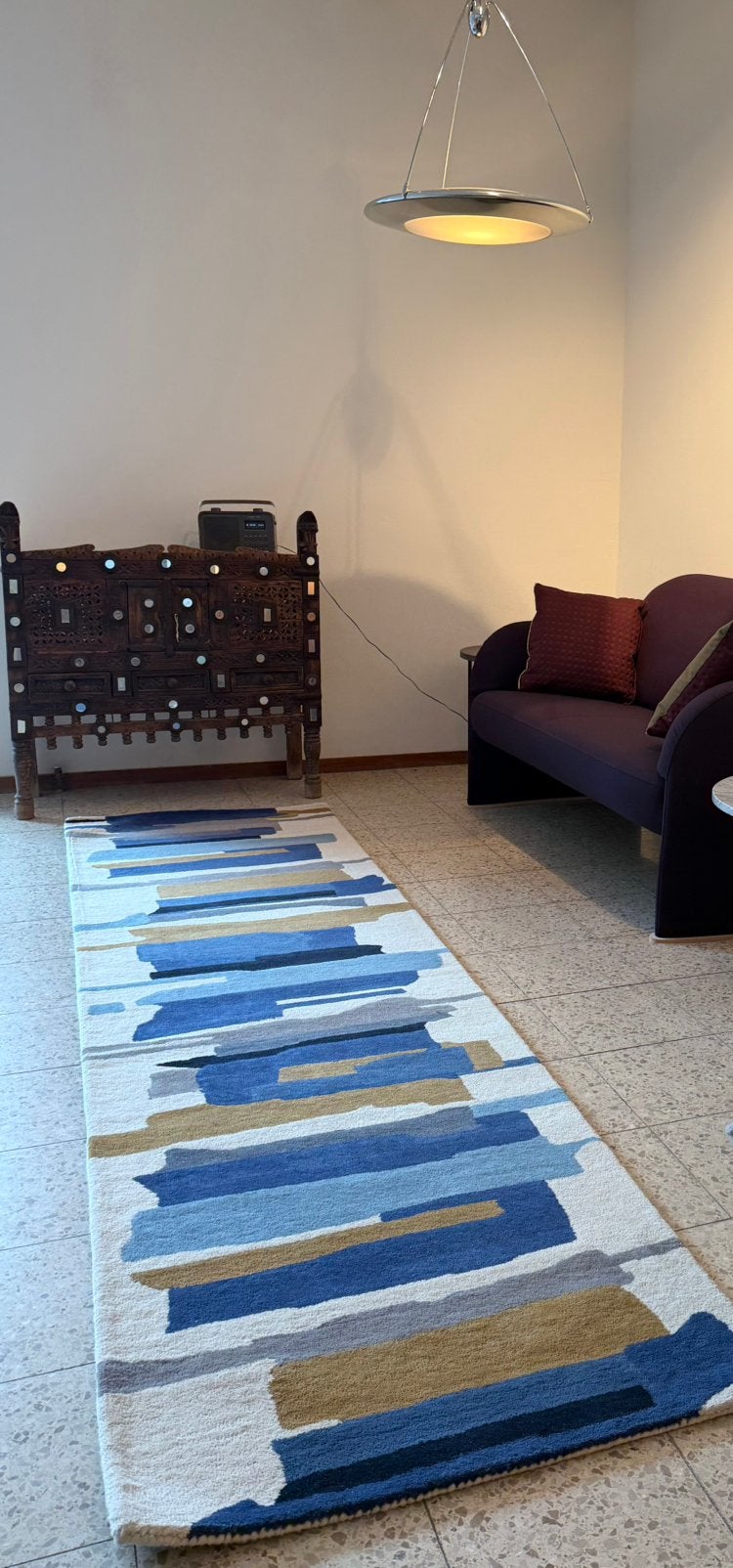Brink en Campman loper Harlequin Zeal Indigo, Ophalen, 50 tot 100 cm, Rechthoekig, Nieuw