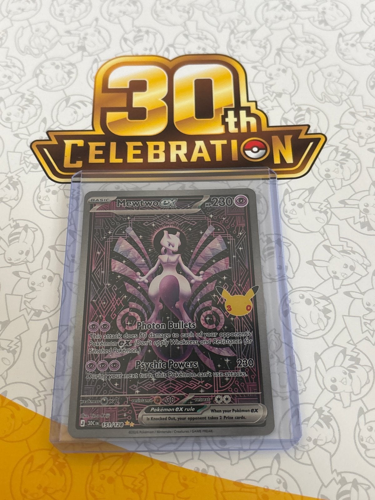 Mewtwo EX 151/128 Full Art Pokémon Kaart, Hobby en Vrije tijd, Ophalen, Zo goed als nieuw, Losse kaart