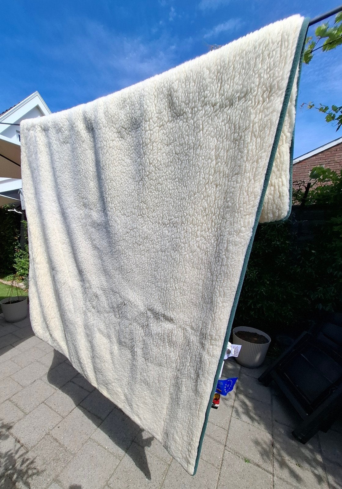 wollen 1 persoonsdeken, Eenpersoons, Wit, Ophalen of Verzenden, Wol
