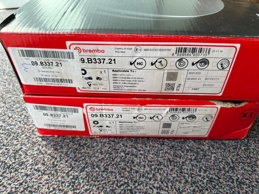 Bmw e91 brembo schijven, Ophalen, Nieuw, BMW
