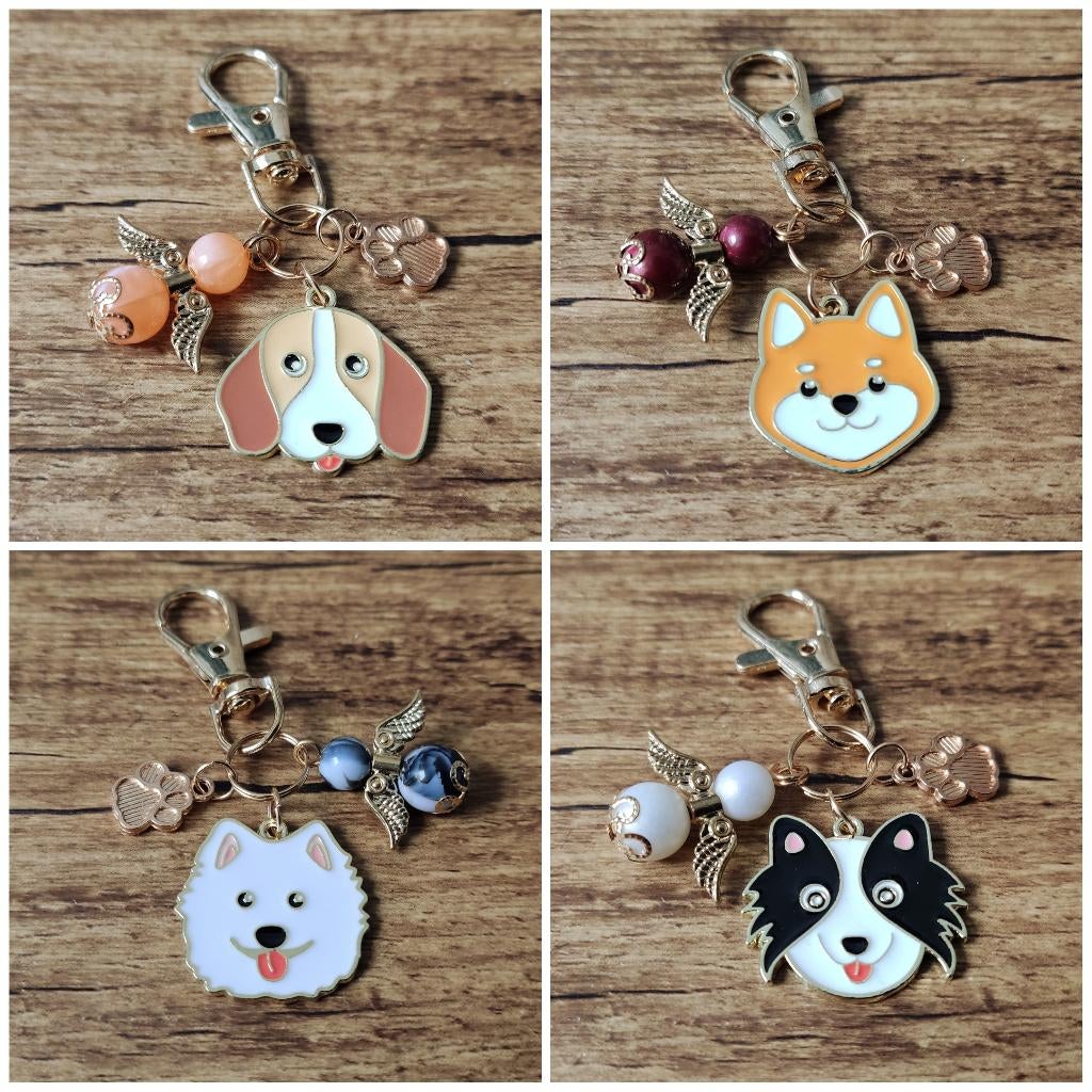 Honden A sleutelhangers KC gold met beschermengeltje, Verzenden, Nieuw