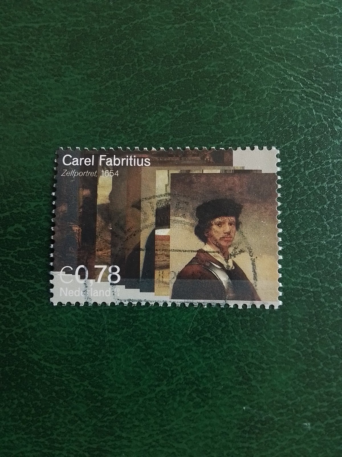 Nederland gestempeld Carel Fabritius, Ophalen of Verzenden, Na 1940, Gestempeld