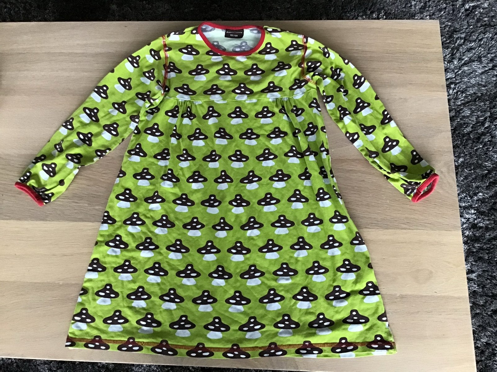 Maxomorra jurk met paddenstoelenprint, maat 122/128, Ophalen of Verzenden, Gebruikt, Meisje, Jurk of Rok
