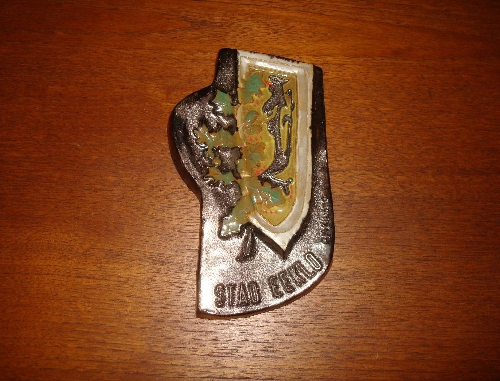 Plaquette Stad Eeklo A.M. Kindts, Antiek en Kunst, Ophalen of Verzenden