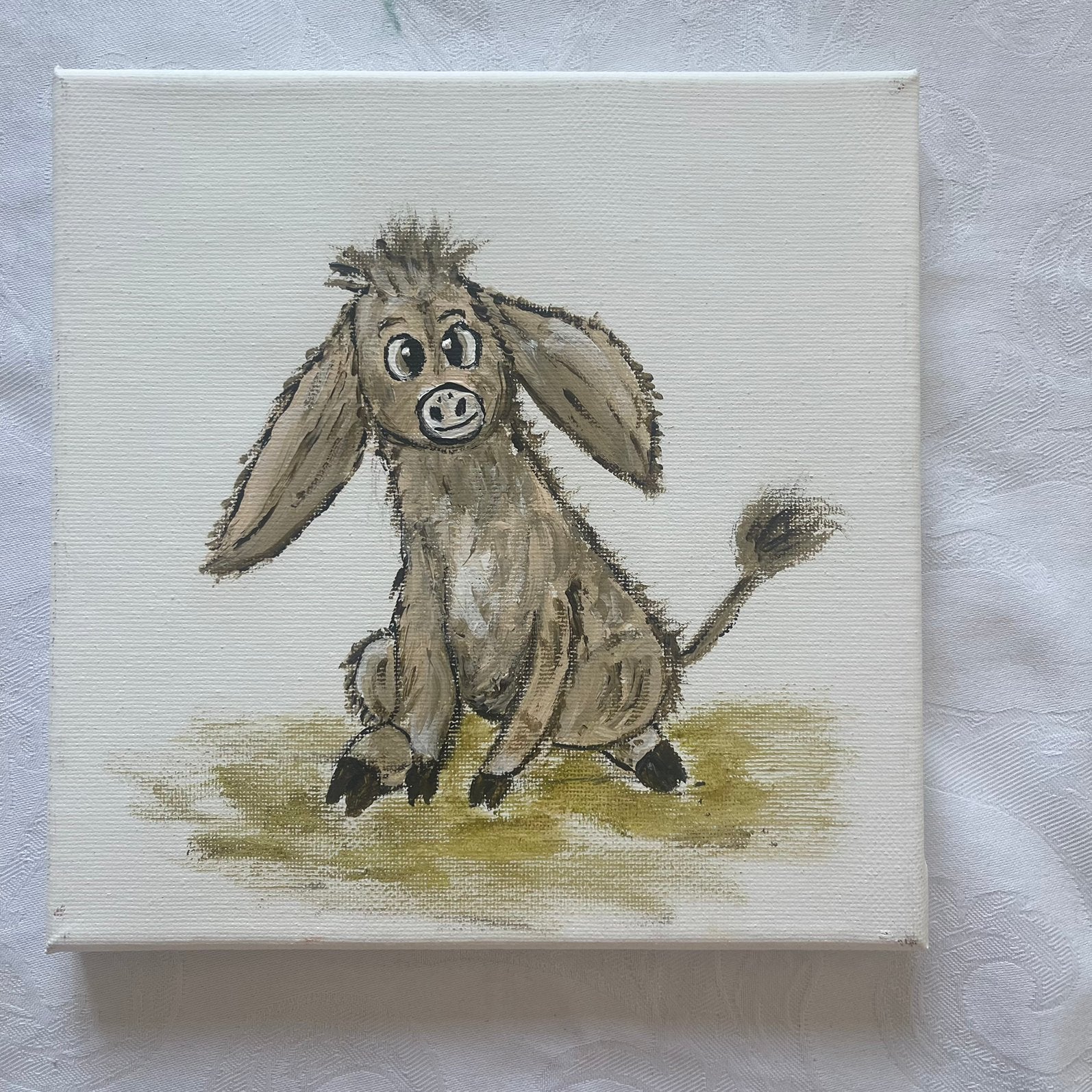 Ezeltje, Huis en Inrichting, Ophalen of Verzenden, Zo goed als nieuw, Minder dan 50 cm, Schilderij