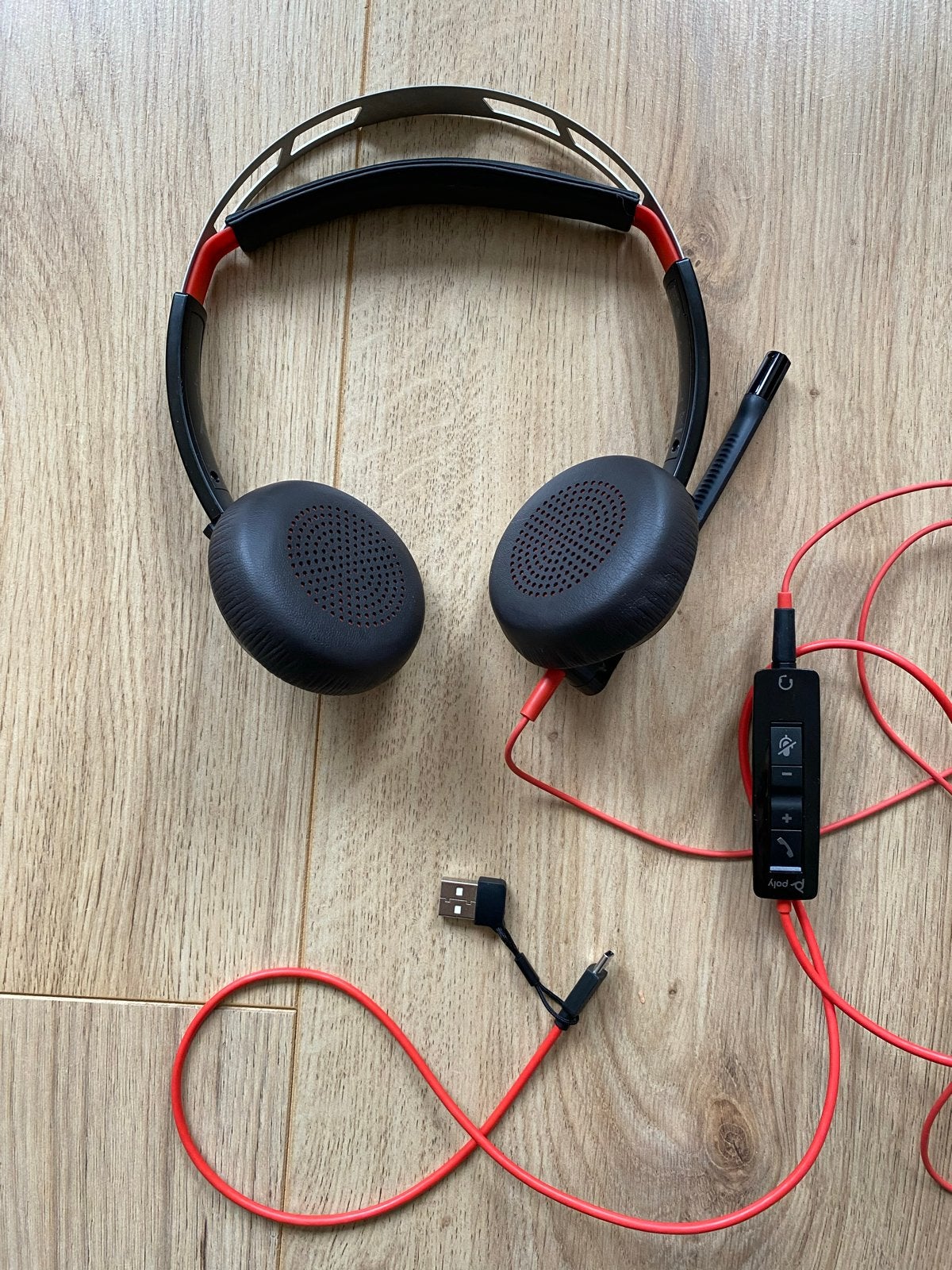 Poly Blackwire 5220 Stereo USB-C/A Headset met NC, Computers en Software, Headsets, Mute-functie, Nieuw, Ophalen of Verzenden