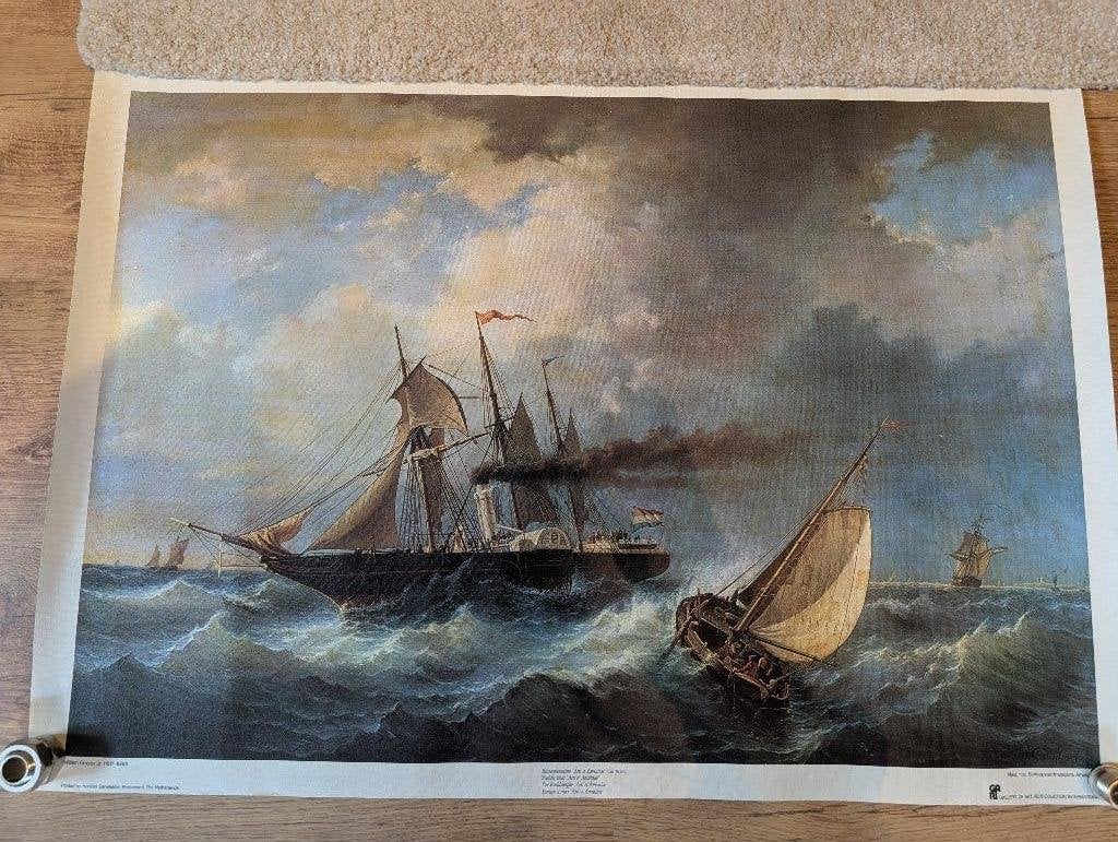 2 Scheepvaart Posters: Willem van de Velde & Willem Gruyte, Ophalen of Verzenden, Boek of Tijdschrift