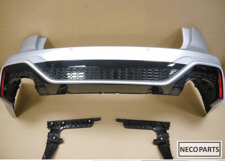 AUDI RS6 C8 ACHTERBUMPER ORIGINEEL 6xPDC KLEUR LZ7G, Gebruikt, Achter, Bumper, Audi